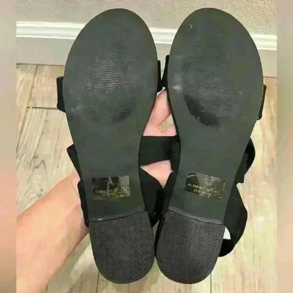 Olivia black wrap sandals size 7.5 - Picture 2 of 5